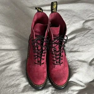 Dr. Martin Kendra suede lace up heeled boots